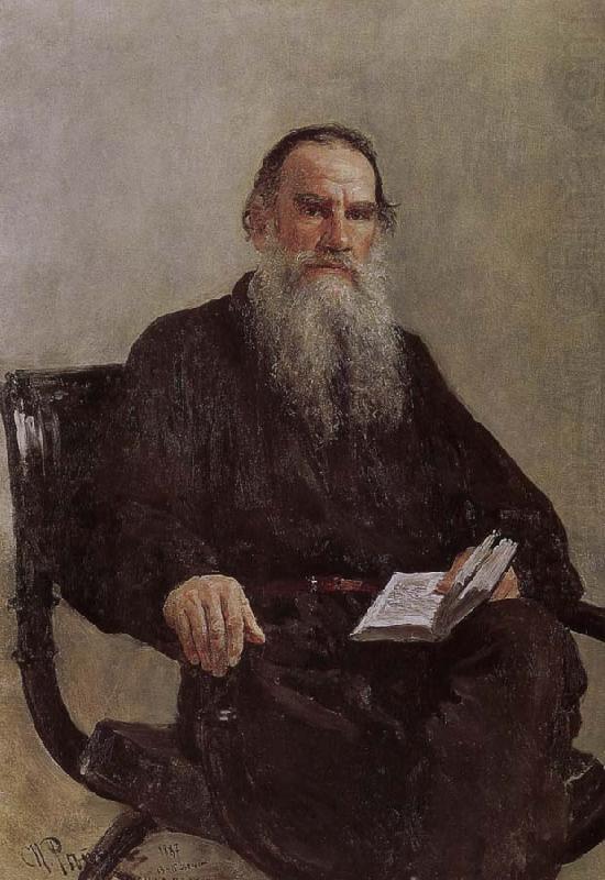 Ilia Efimovich Repin Tolstoy portrait china oil painting image